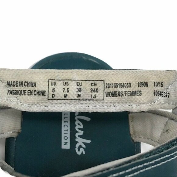 Clarks Sport Sandals Blue Ankle Strap 7.5 - Picture 7 of 8